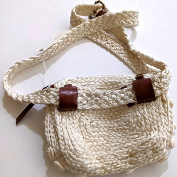 HTF Anthropologie Seashells Embellished Jules Convertible Bag - Picture 6 of 8